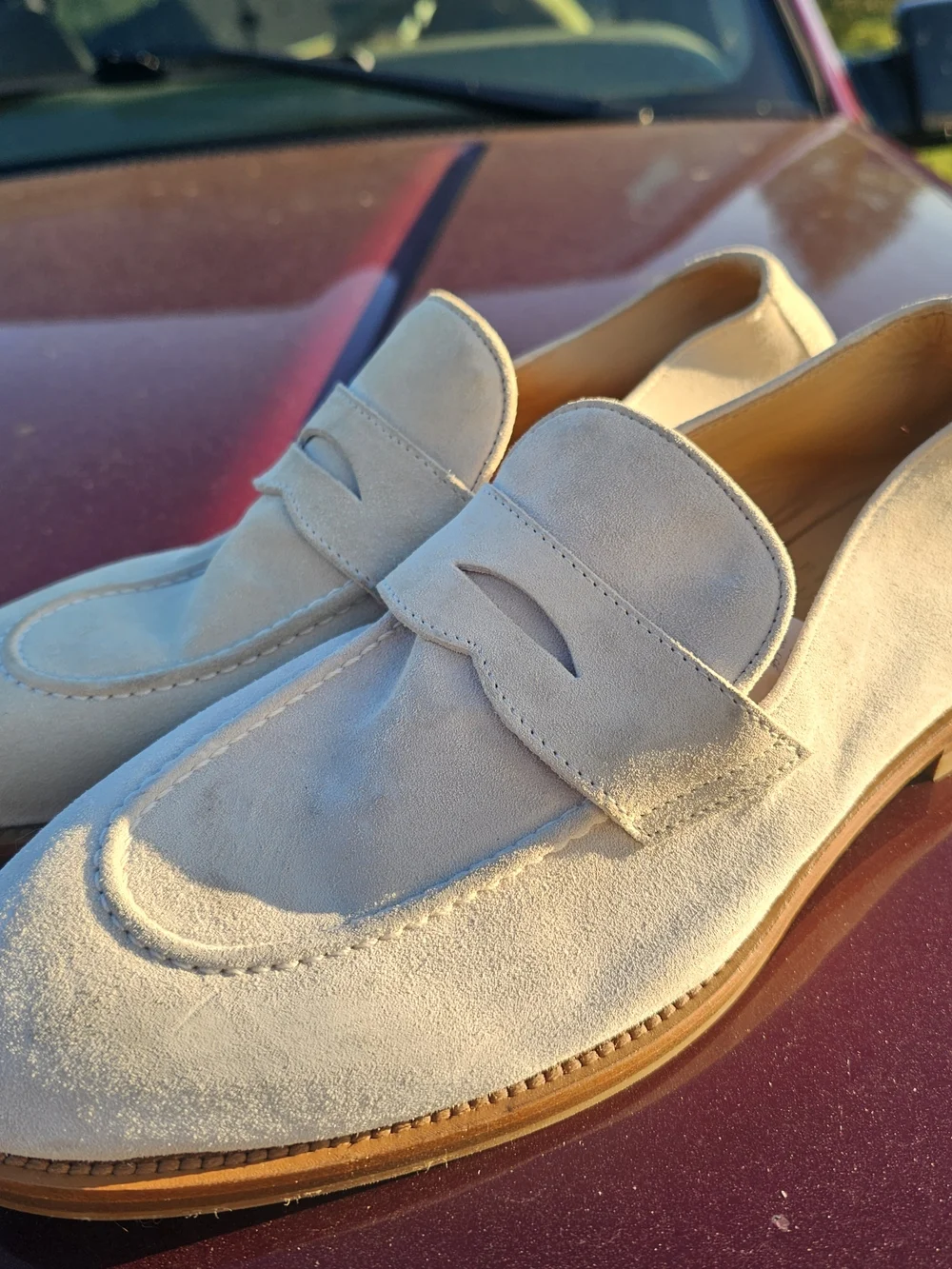 Brunello Cucinelli Suede Loafers Slip On Moccasin Dress Shoe Mens Size 42